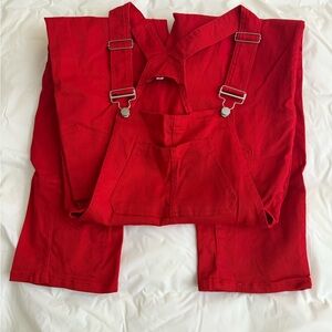 Vibrant Red Women's Jumpsuit, worn one time for high school spirit week…
